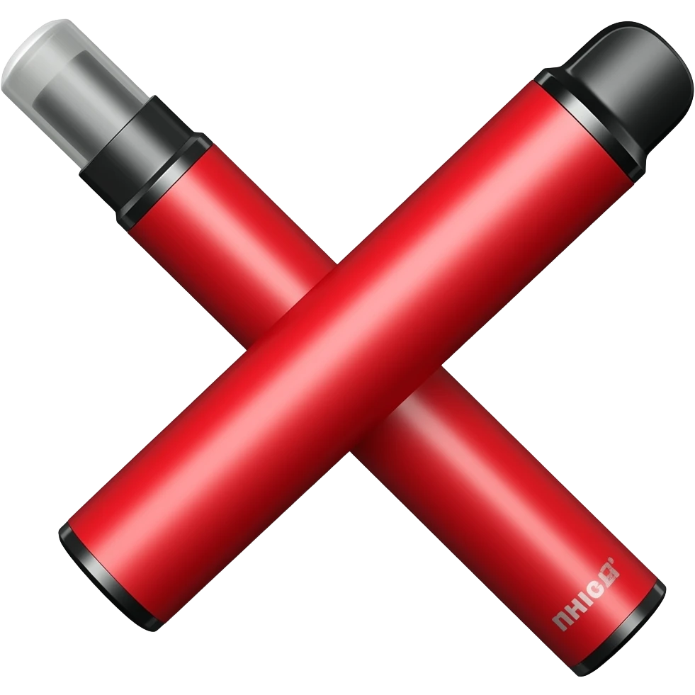 generate a plastic one time use vape in red emoji