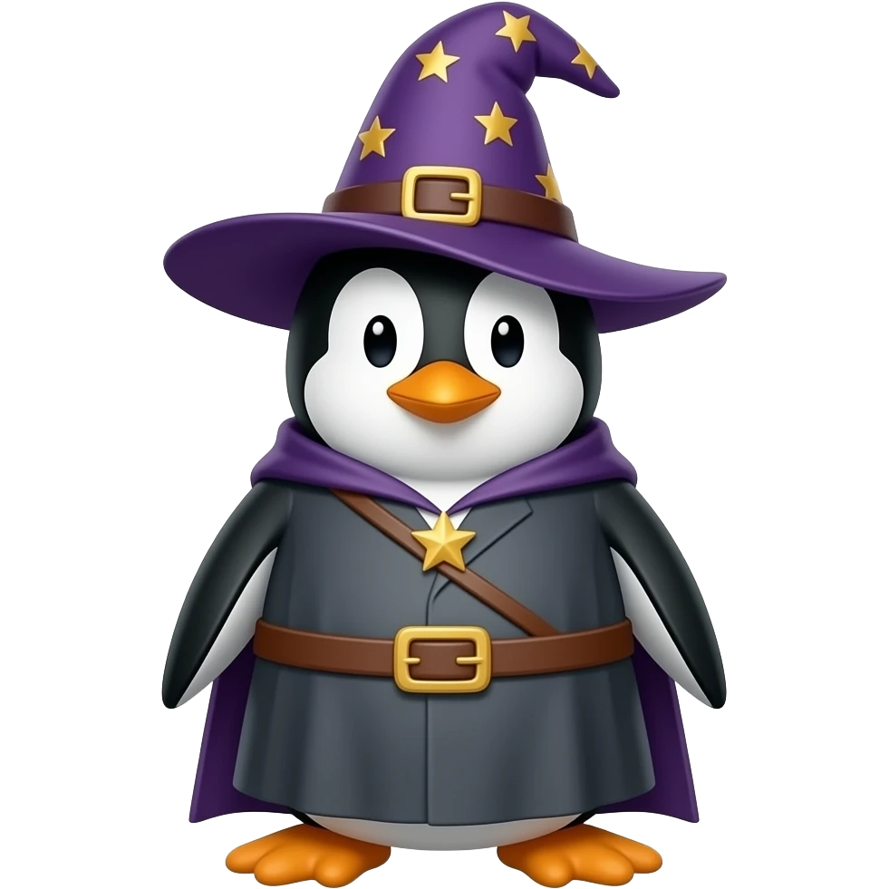 Penguin Wizard emoji