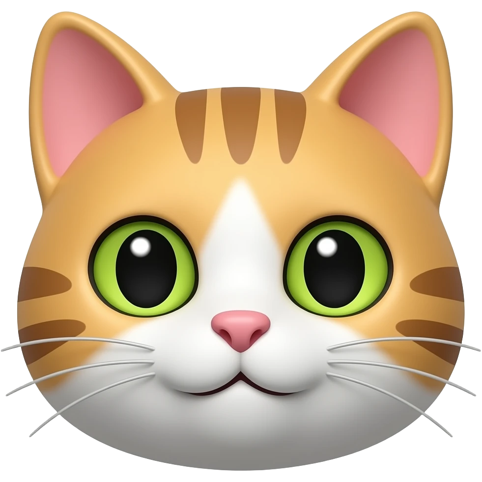 лицо кота 3d emoji