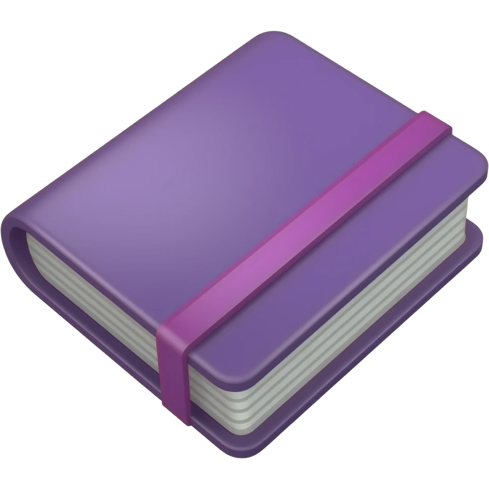 purple notebook emoji
