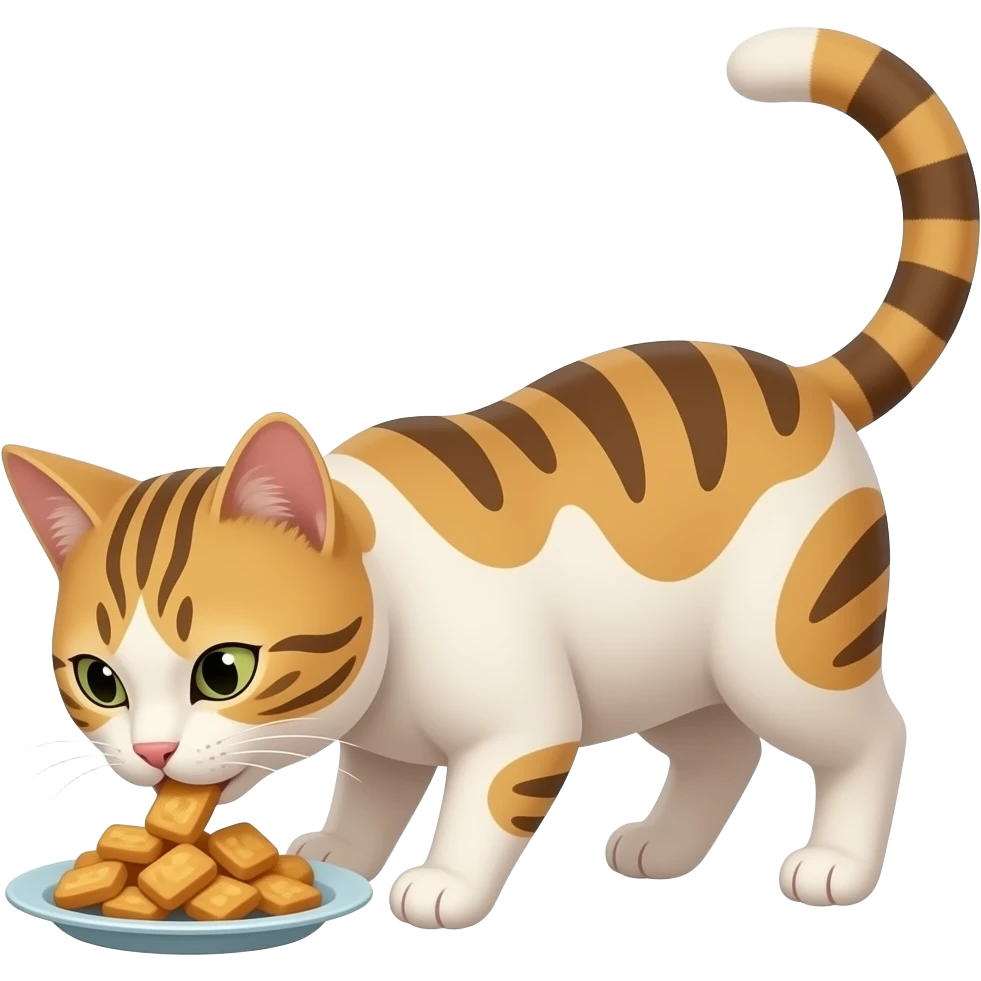 a cat eating a cat in cat town in cat world emoji