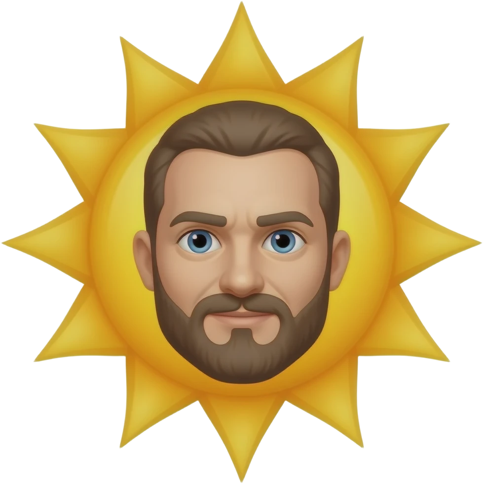 a sun with Todd Howards face emoji