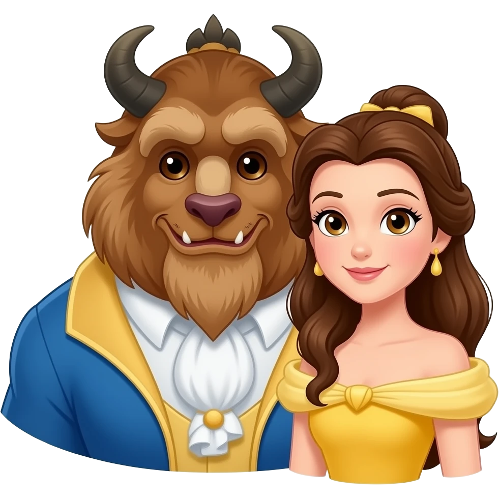 Belle beauty and the beast emoji
