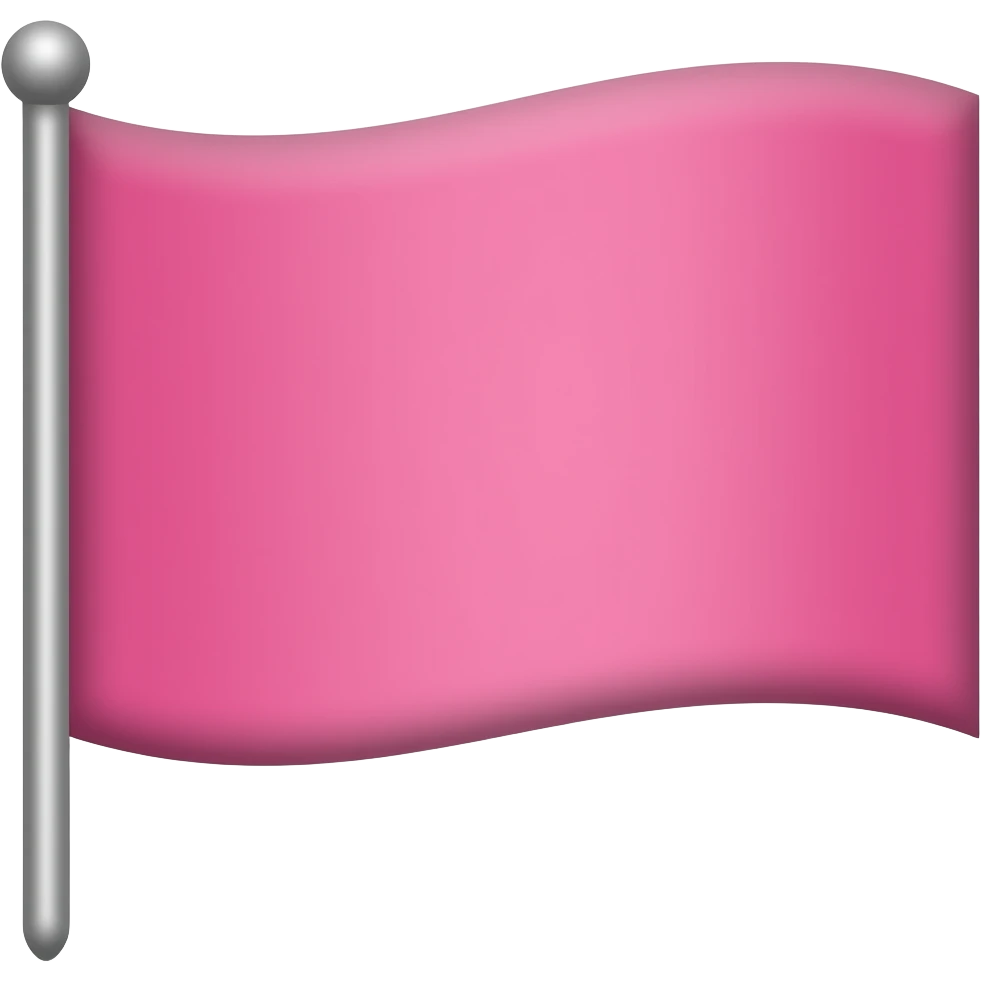 Rectangular pink flag emoji
