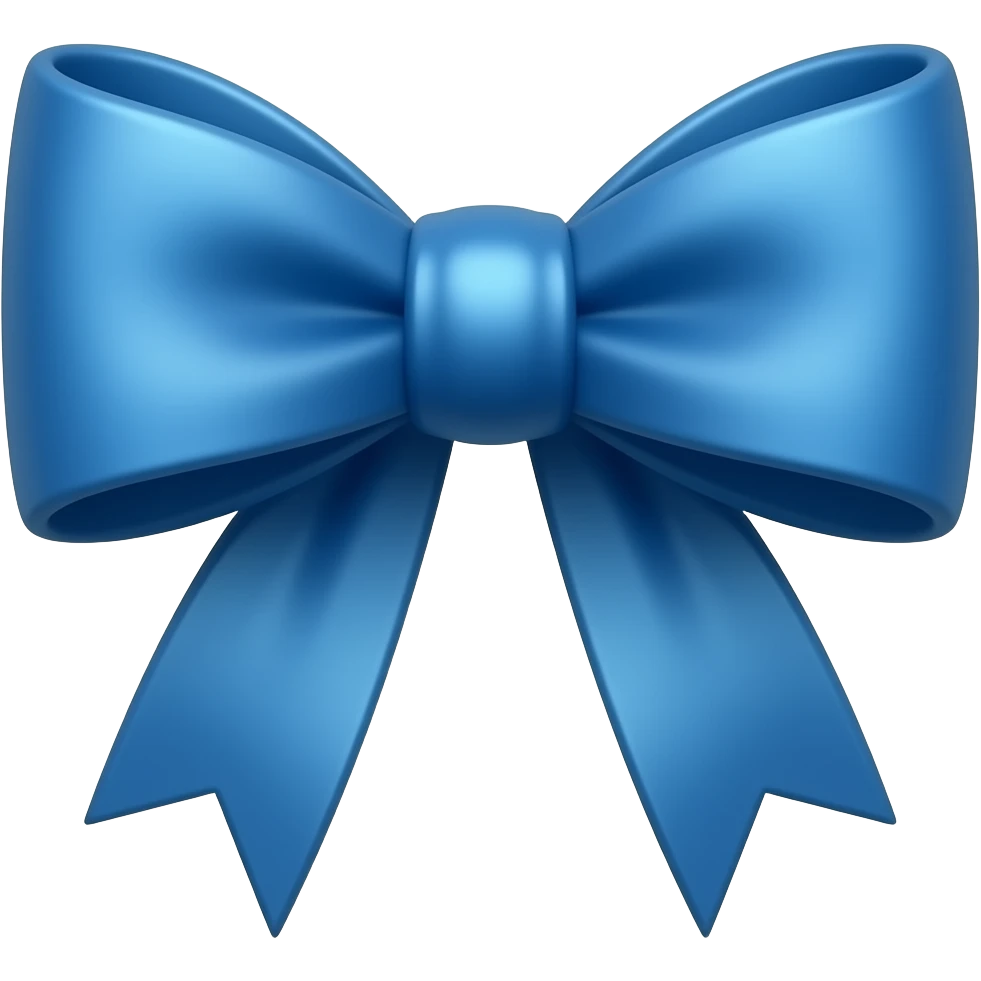 Blue bow emoji