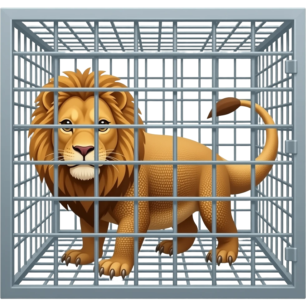 Lion kennel the Komodo dragon emoji