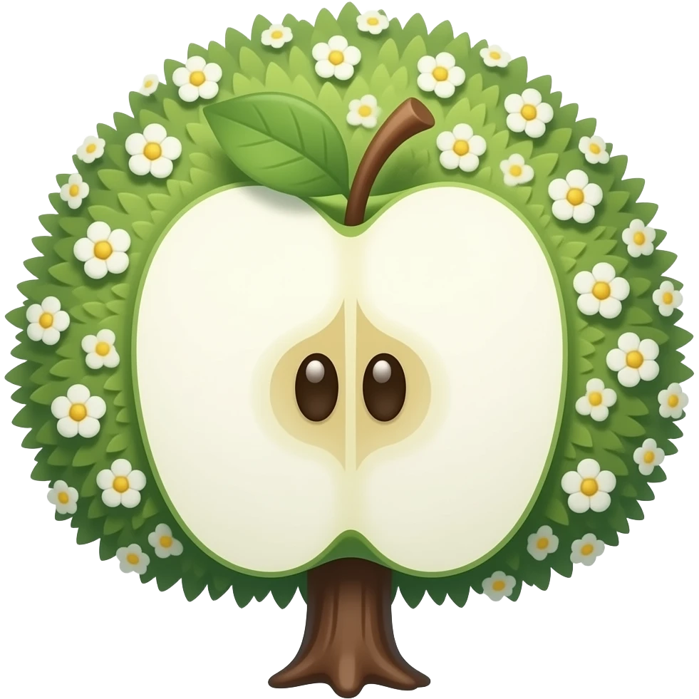 нарисуй цветок яблони Макамик emoji