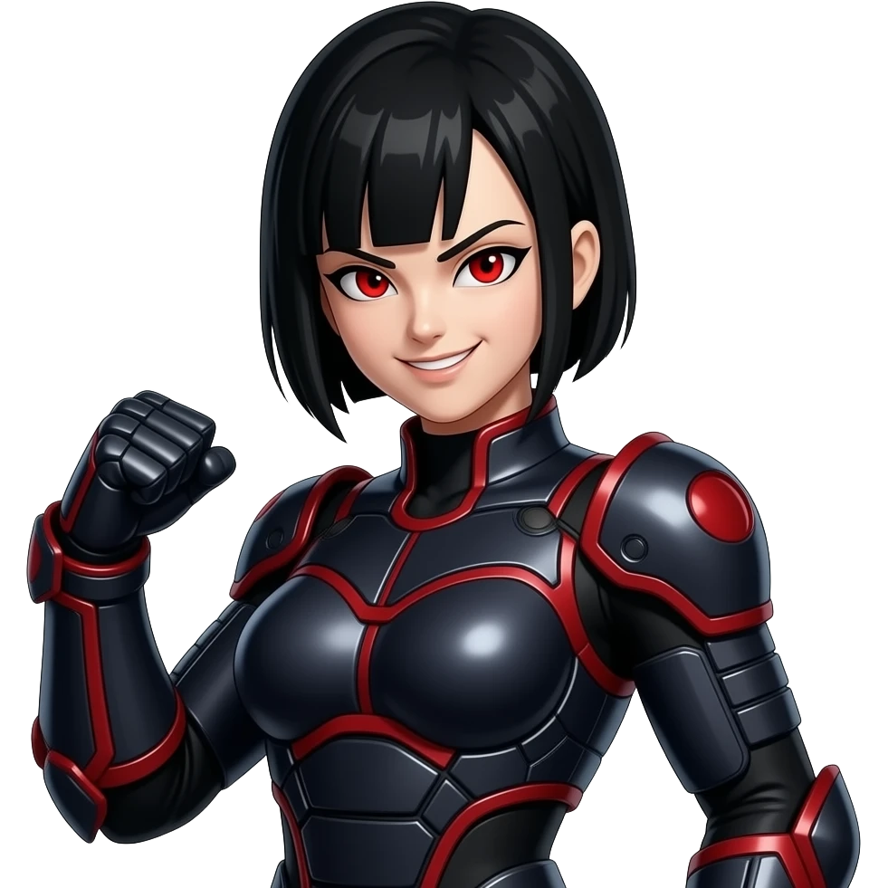 android 18 from dragon ball fighterz are both become turned out as evilness emoji