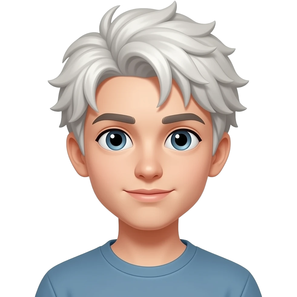 bleached teen fluffy hair emoji