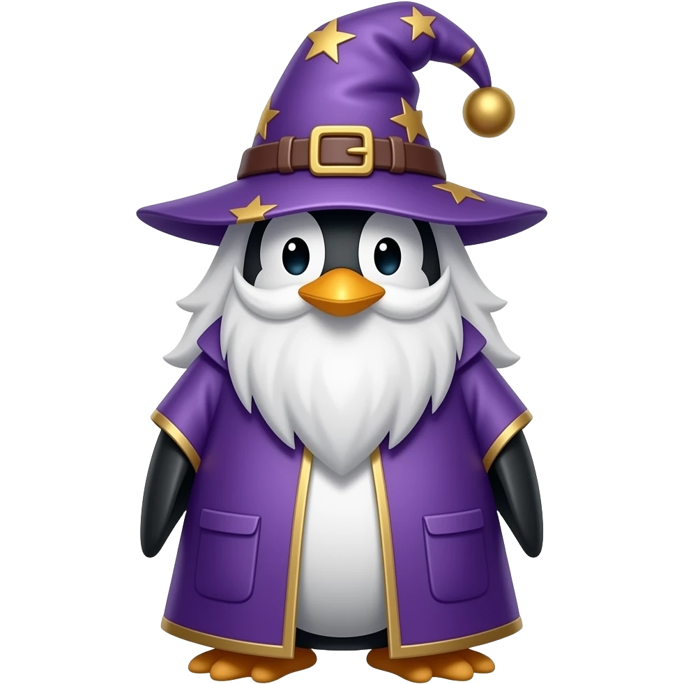 Penguin Wizard emoji