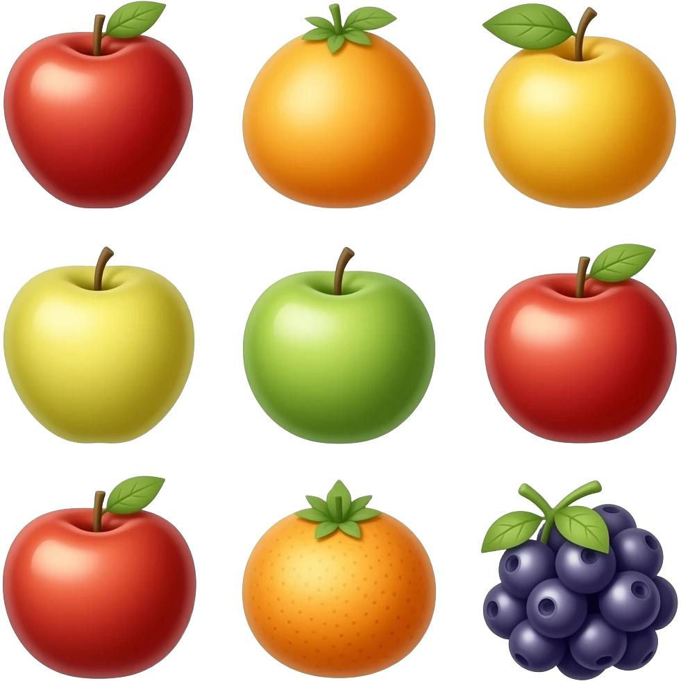 фрукты и ягоды emoji