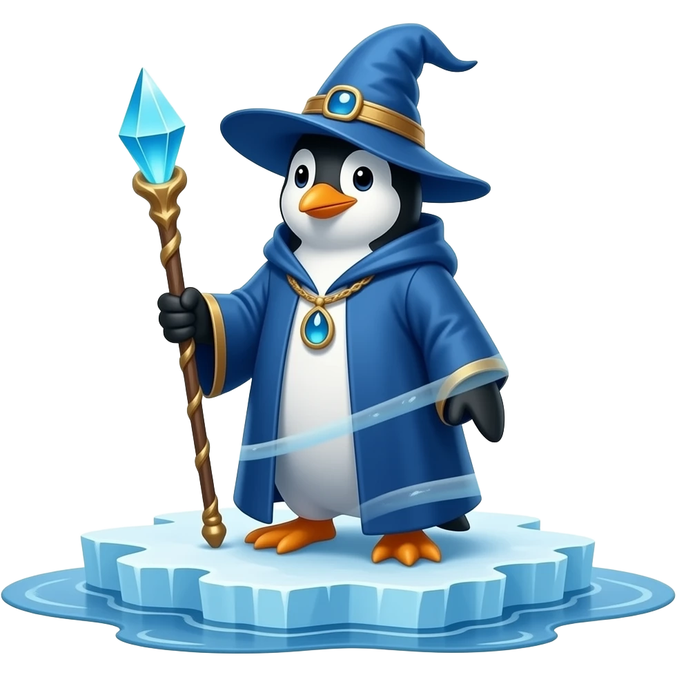 Penguin Wizard emoji