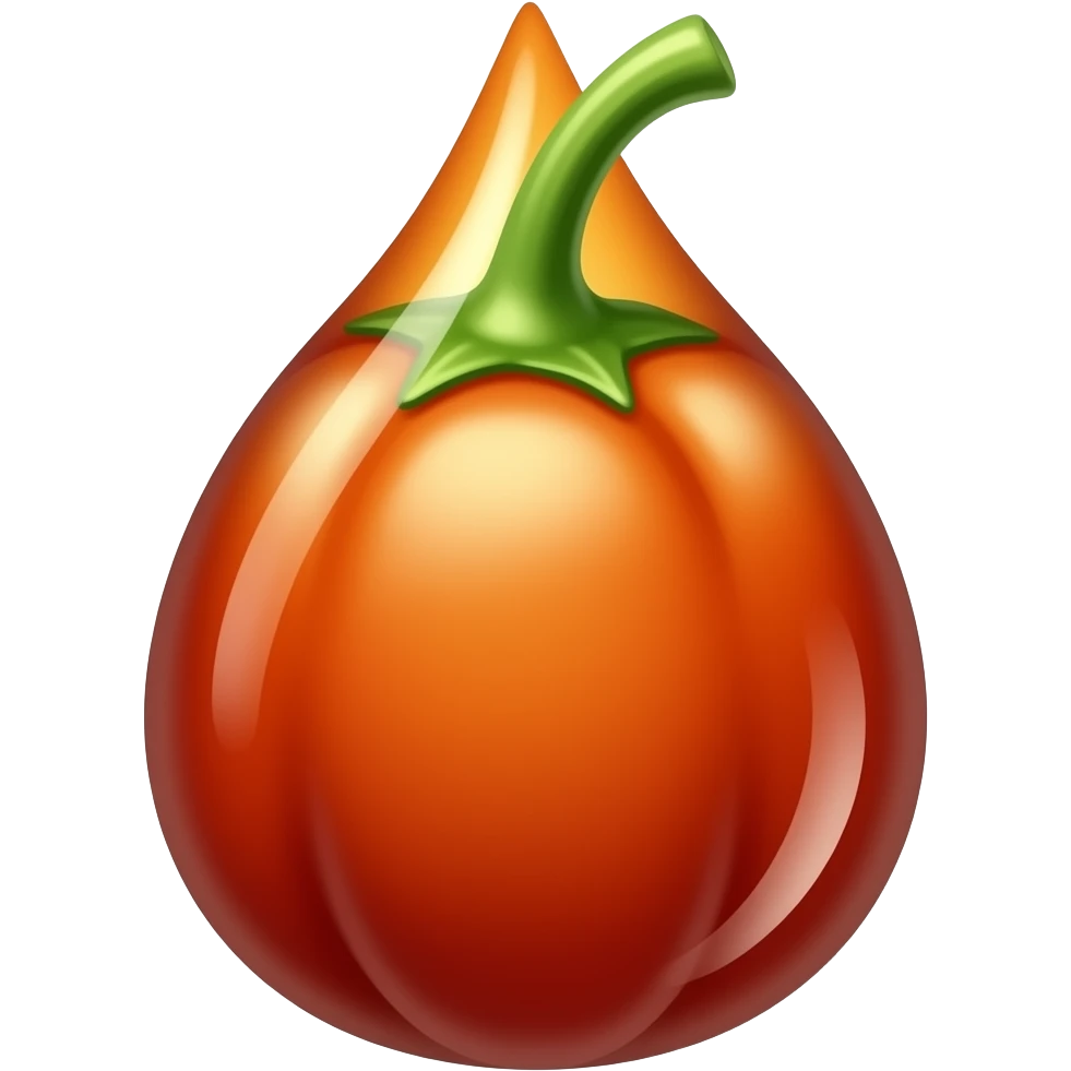 drop shape pepper emoji
