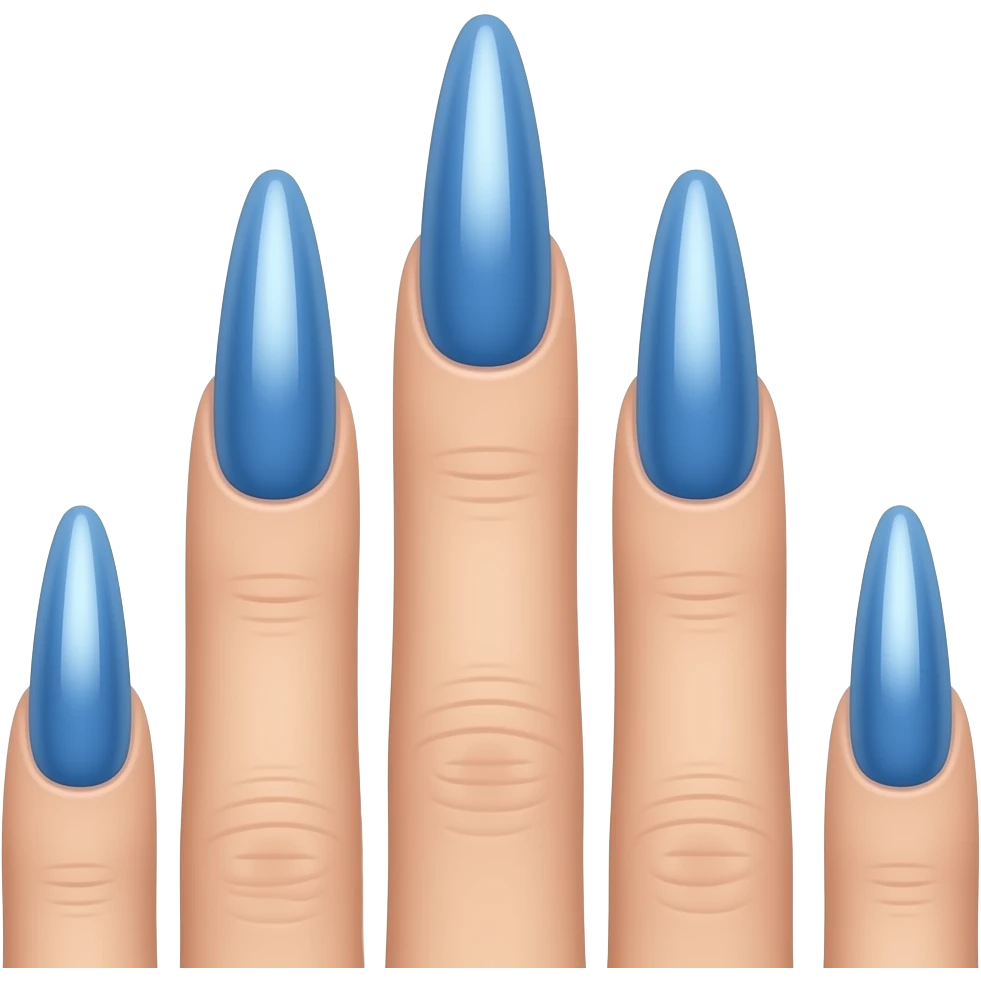 Long blue nails emoji