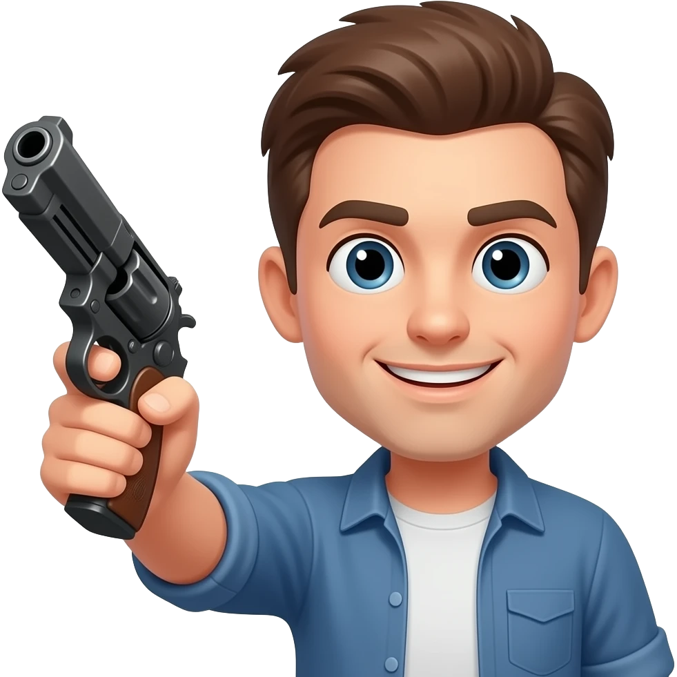 😵‍💫😮‍💨with pistol emoji