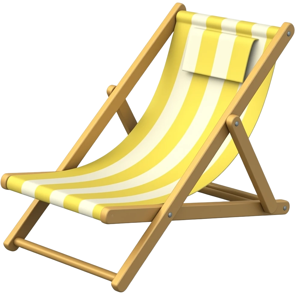 노란색 썬베드 emoji