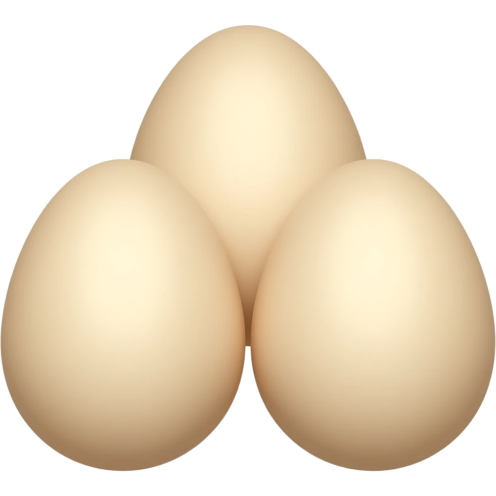 three eggs emoji