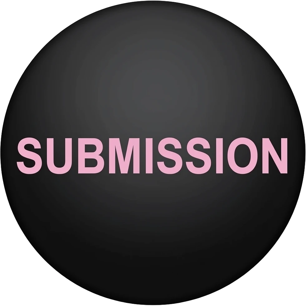 the words "Art of Submission" with pink letters on a black field emoji