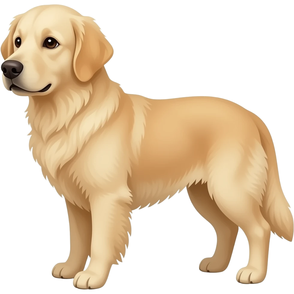 white english cream golden retriever emoji