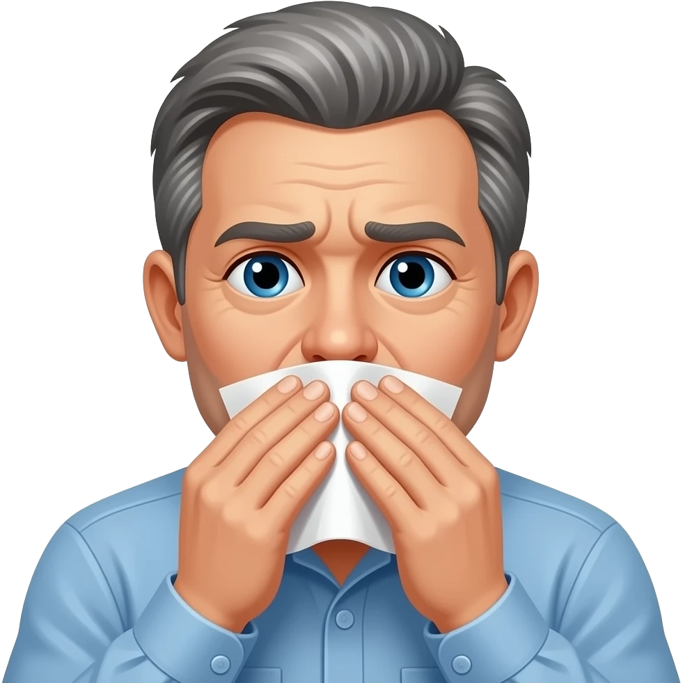 man with cold emoji