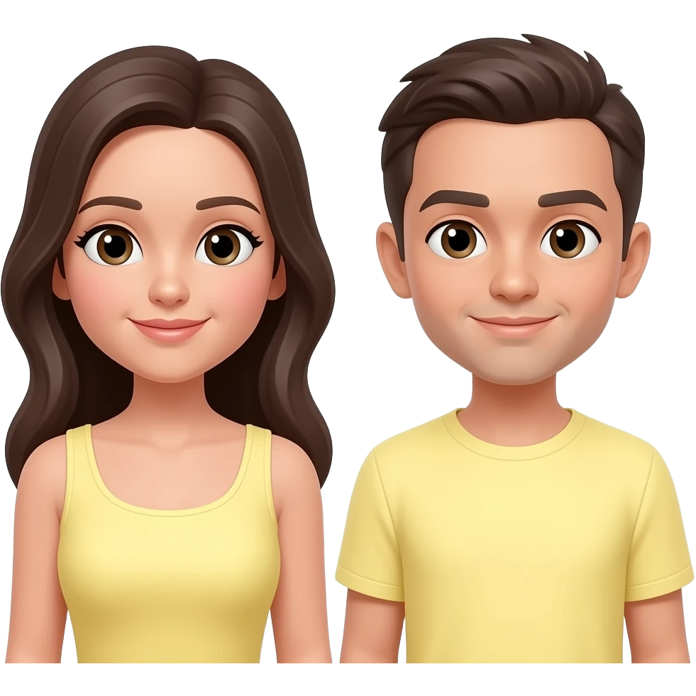 2 человека в светло-желтой одежде emoji