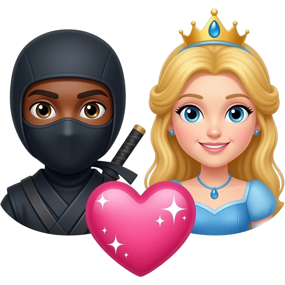 🥷🏾💓👸🏼 emoji