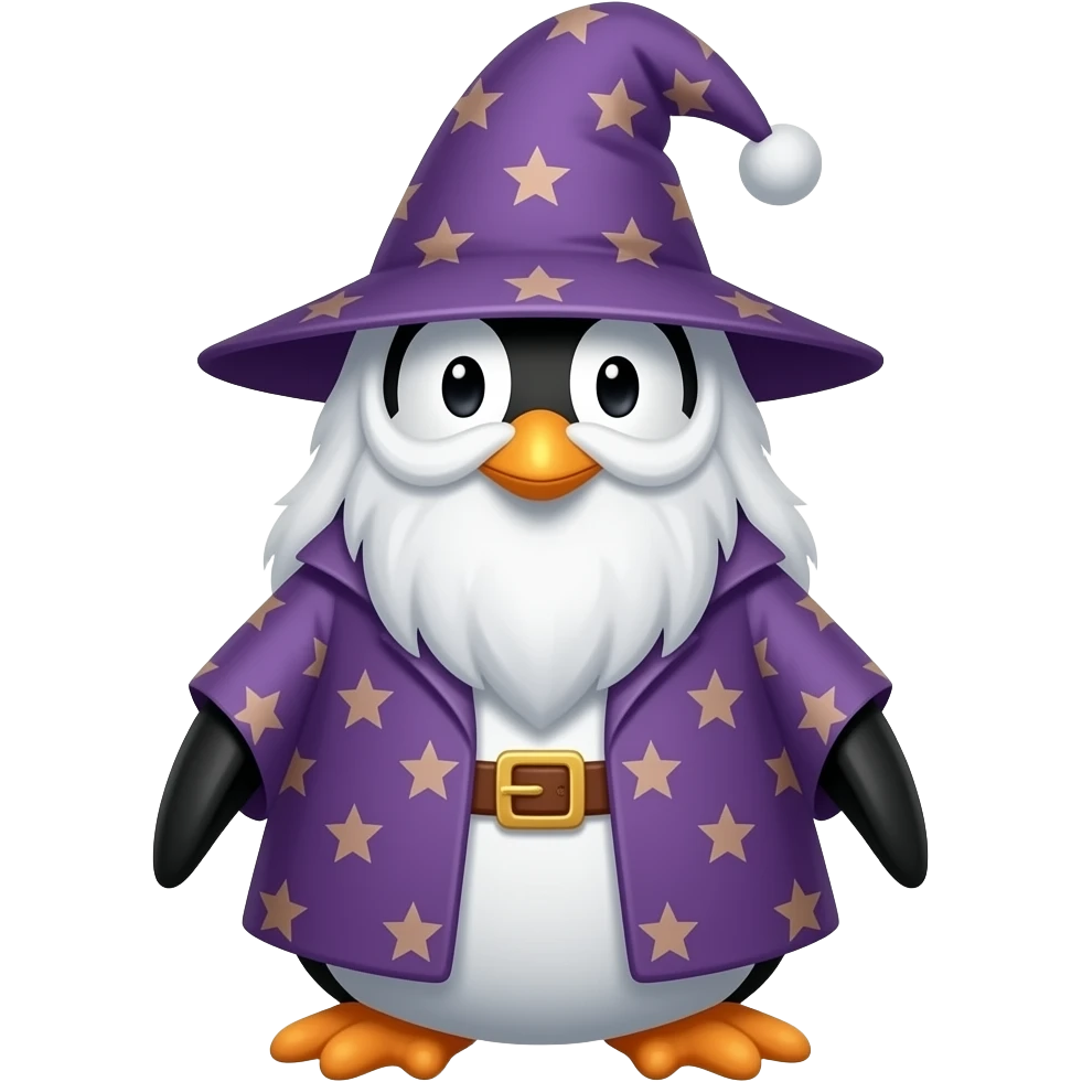 Penguin Wizard emoji
