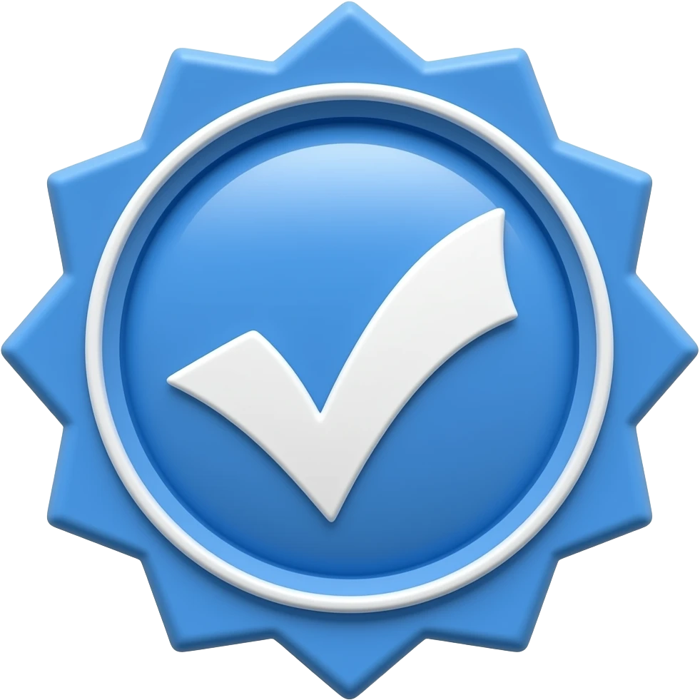 Verificación azul emoji