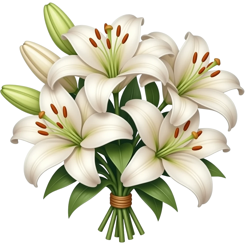 Bouquet of Oriental Hybridsthe lilies. emoji