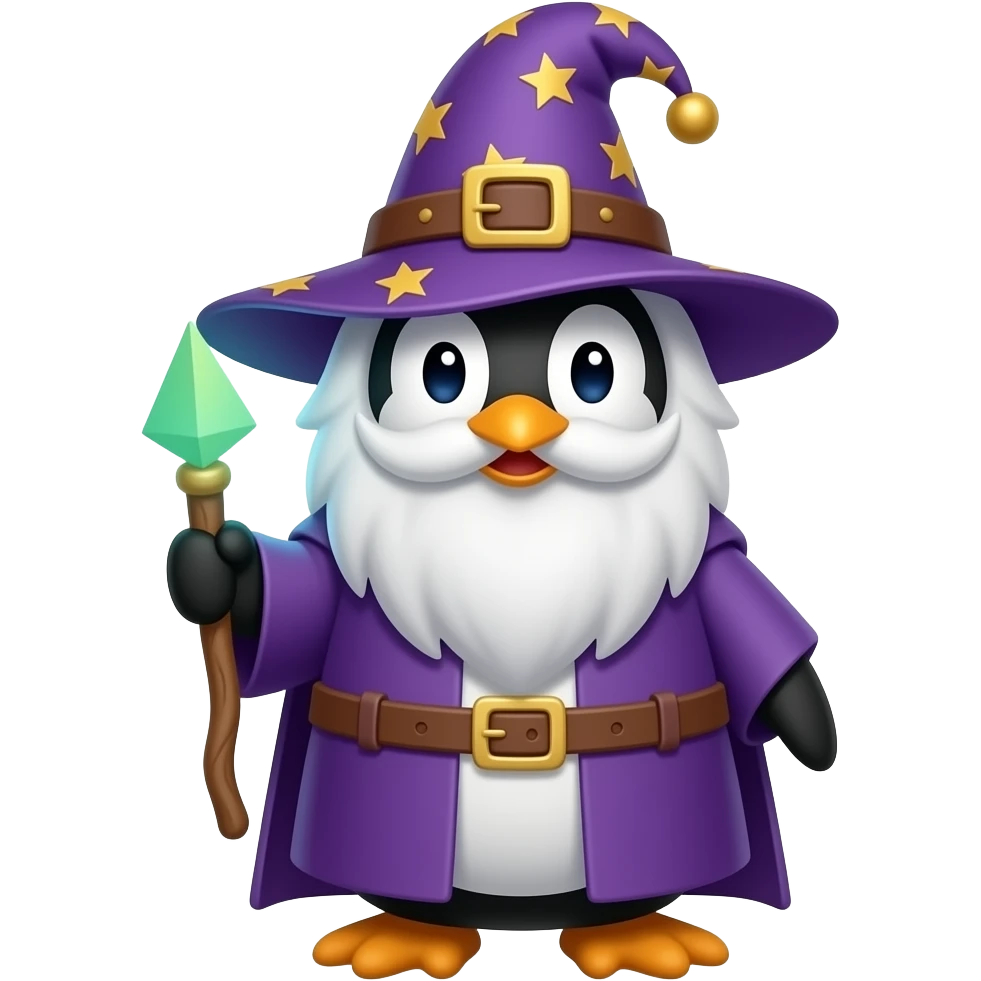 Penguin Wizard emoji