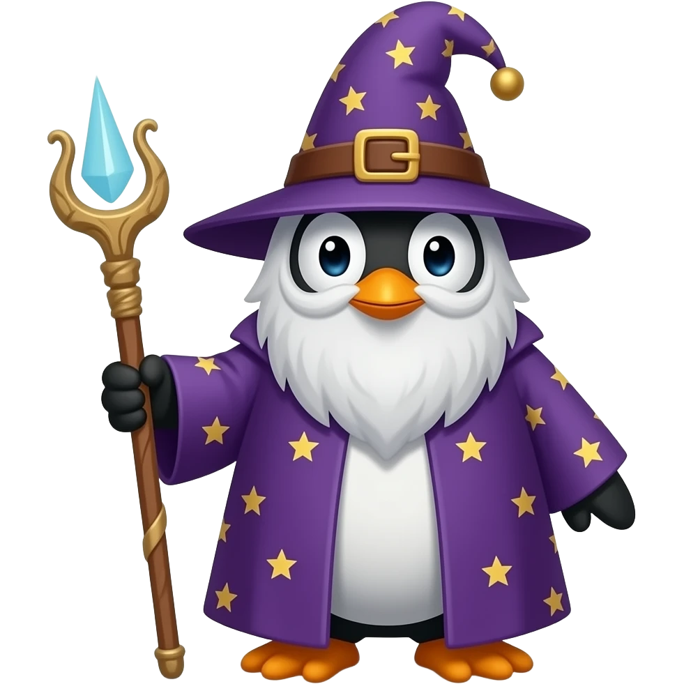 Penguin Wizard emoji