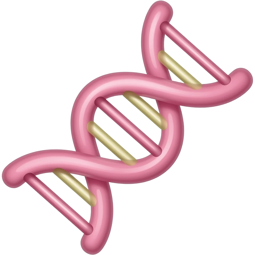 cute pink simple dna emoji