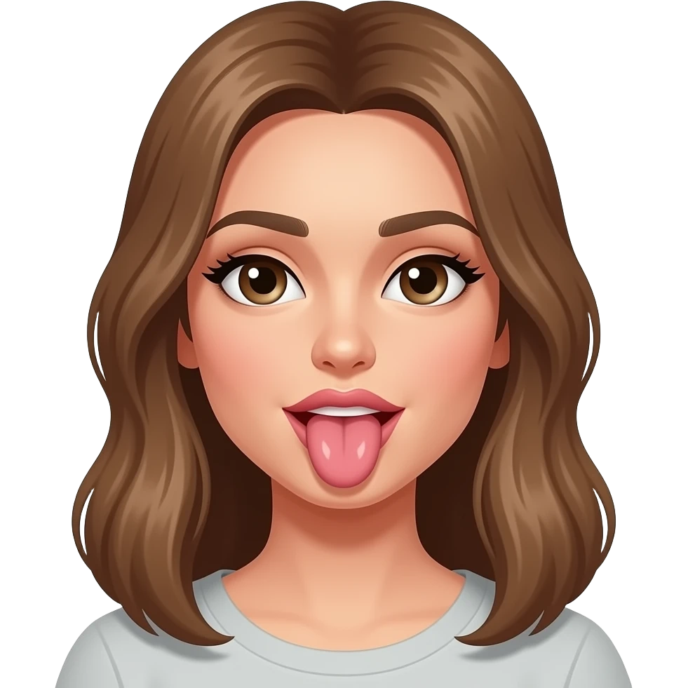 Penis yalayan kadın emoji
