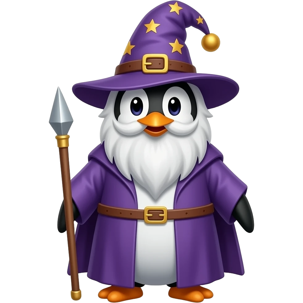 Penguin Wizard emoji