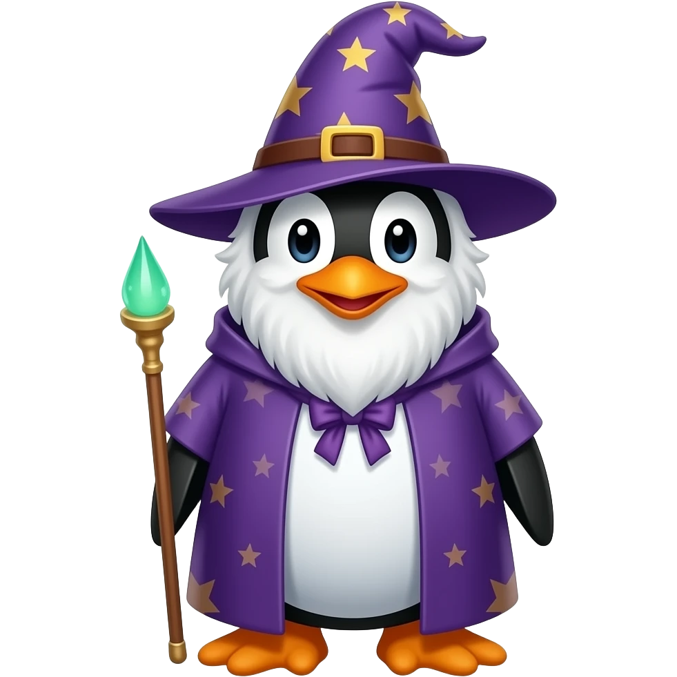 Penguin Wizard emoji