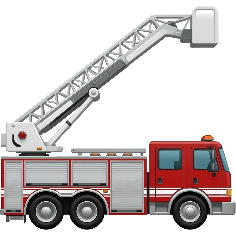 Aerial ladder truck side view emoji
