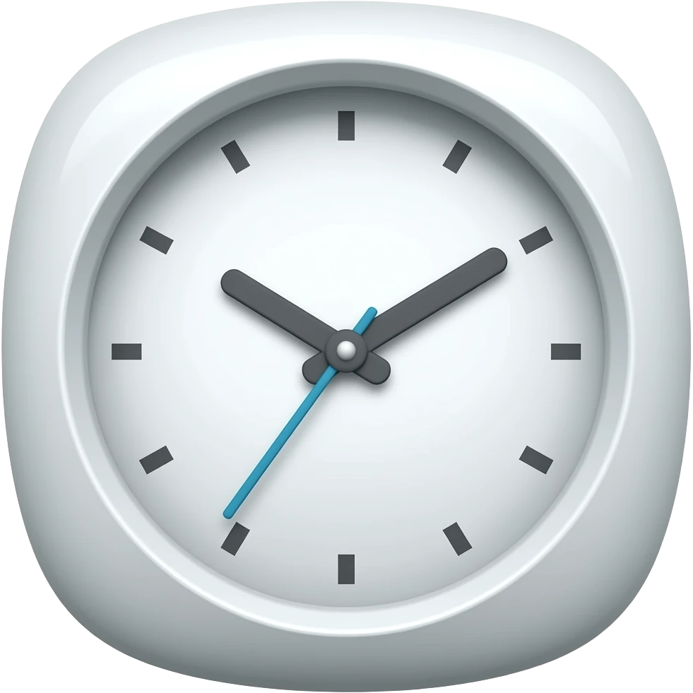 white clock emoji