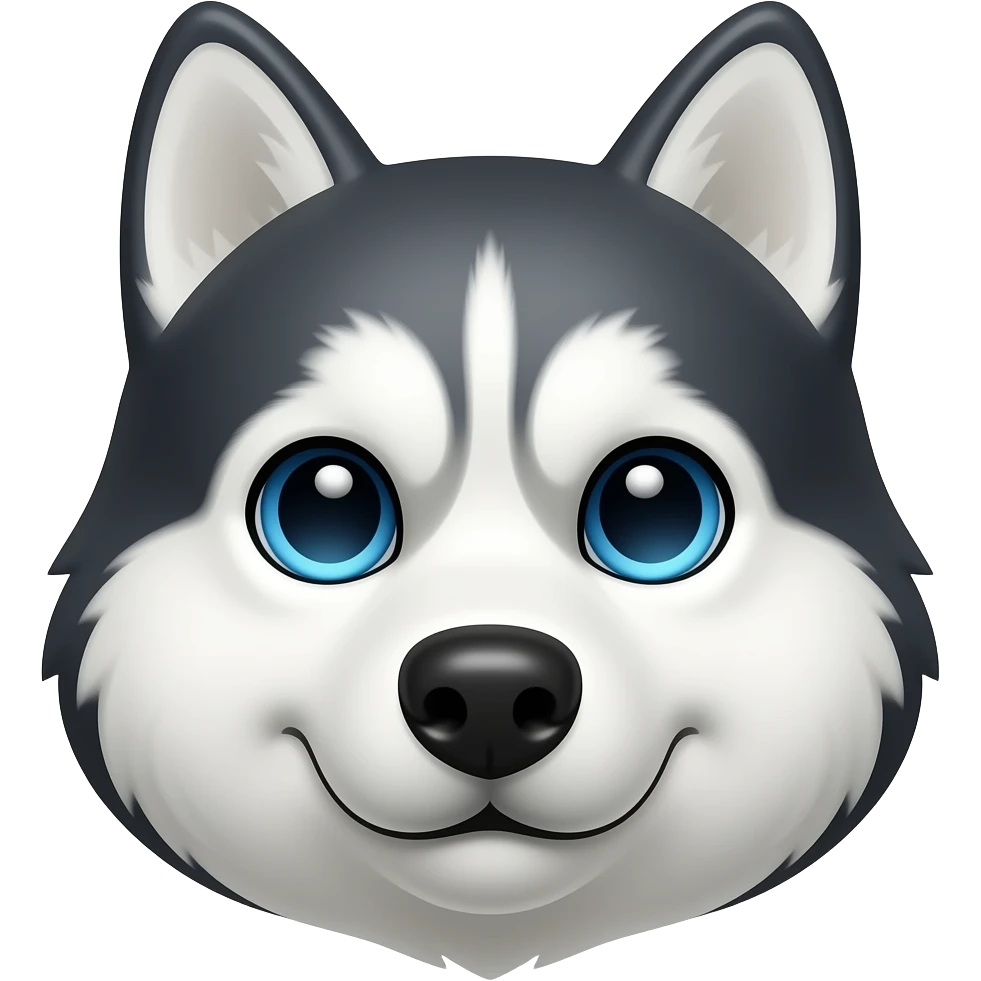 husky face emoji