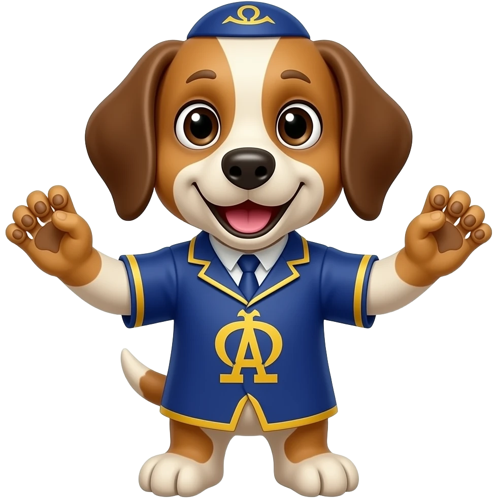 Omega psi phi fraternity dog hands emoji