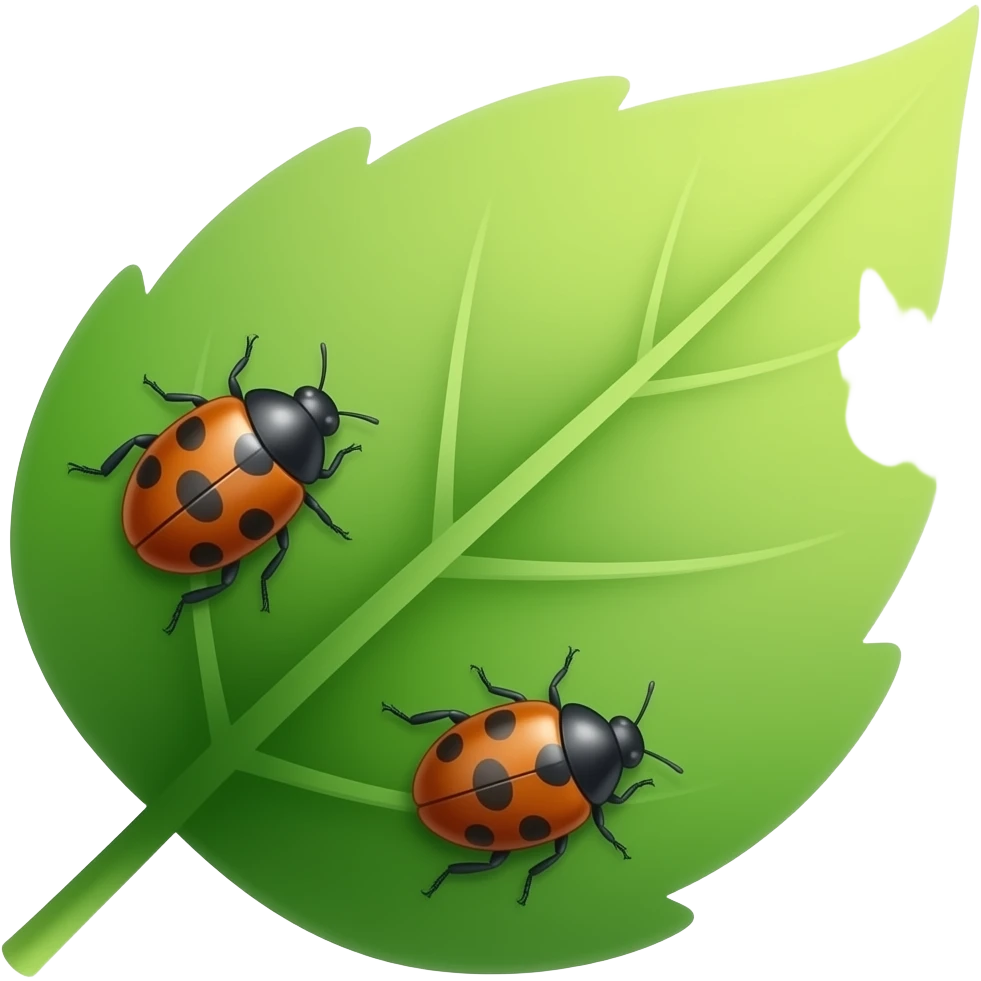 leaf with bugs emoji