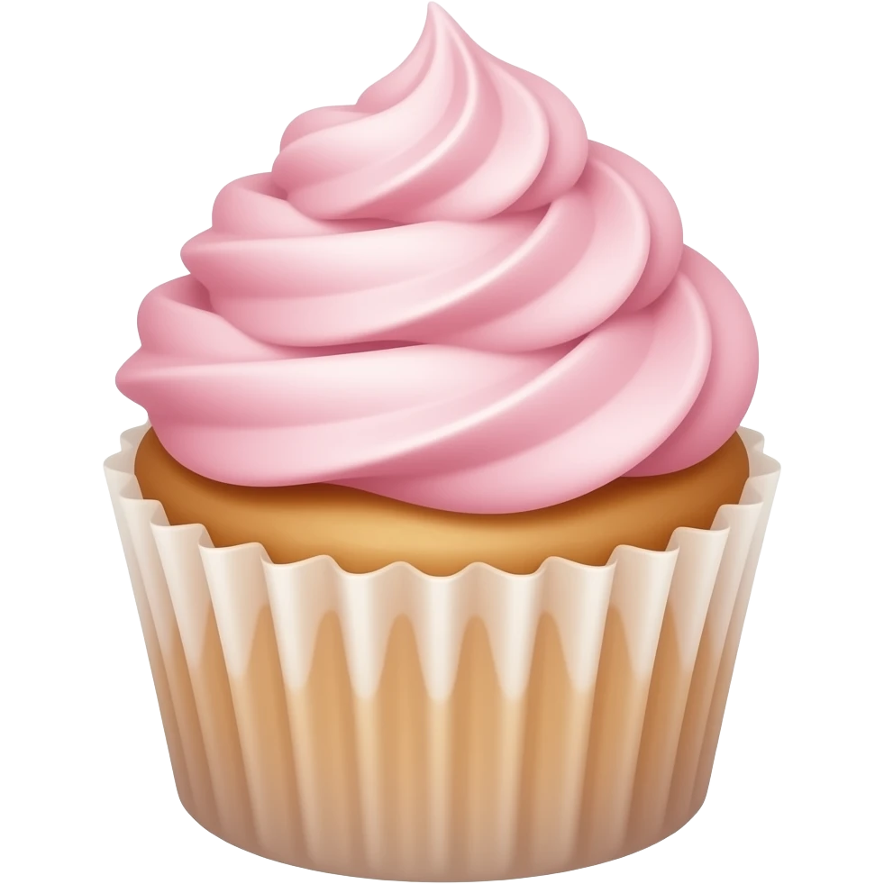 Cupcake with pink icing emoji
