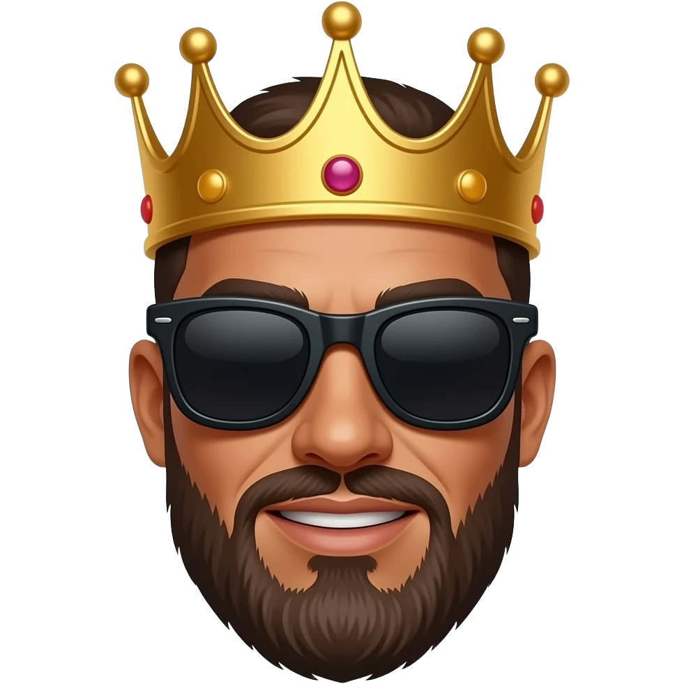 King where a sunglasses emoji