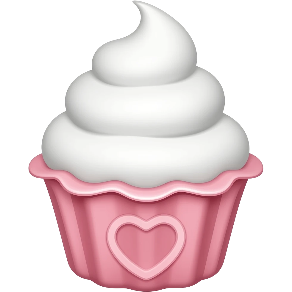 a shaved ice with Light pink glossy heart shaped cup with ruffles emoji