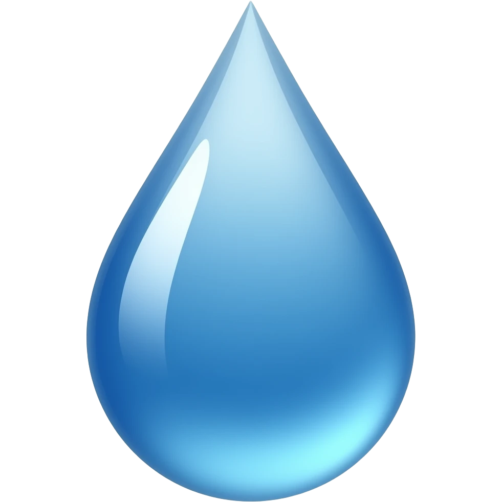 Blue water drop emoji