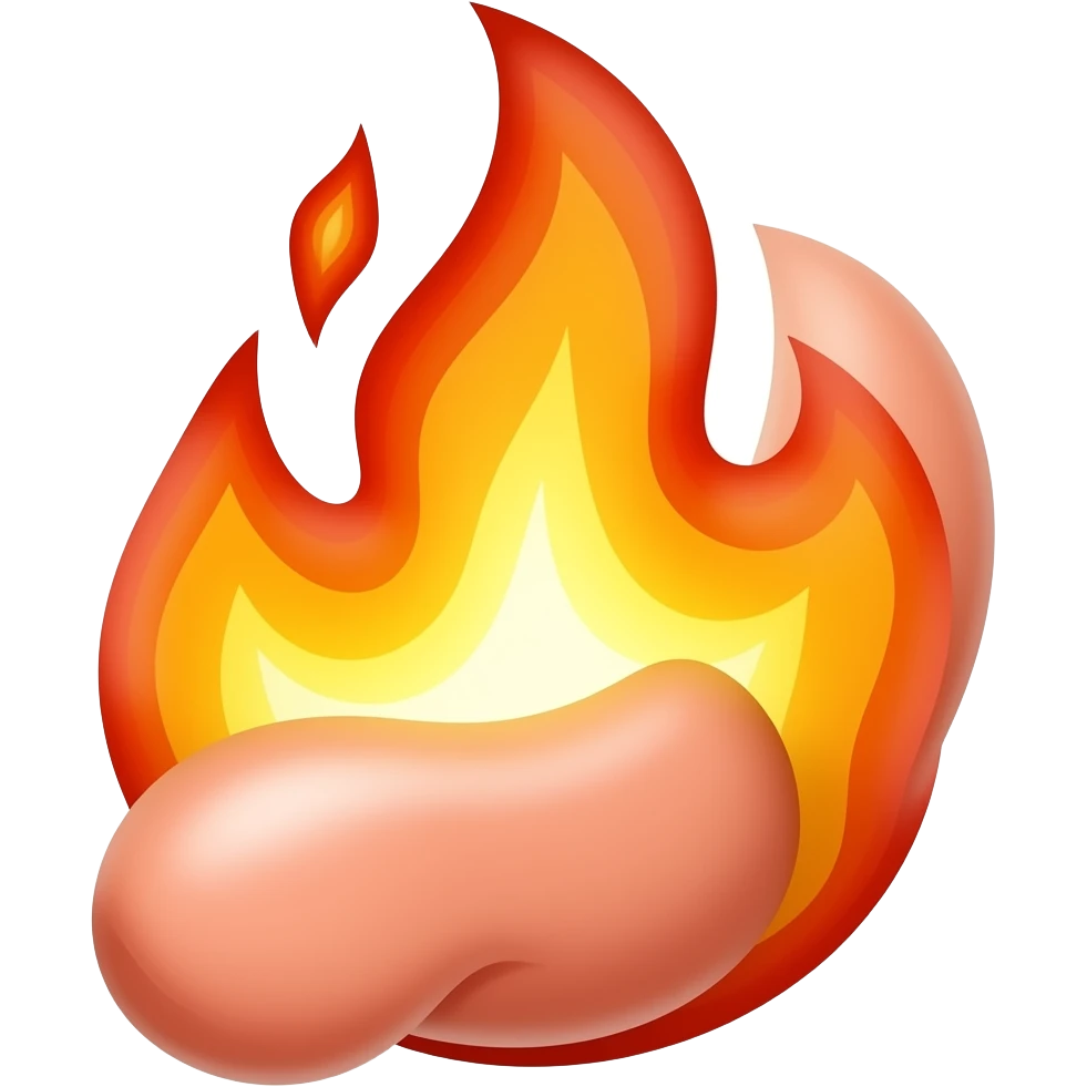flaming penis emoji