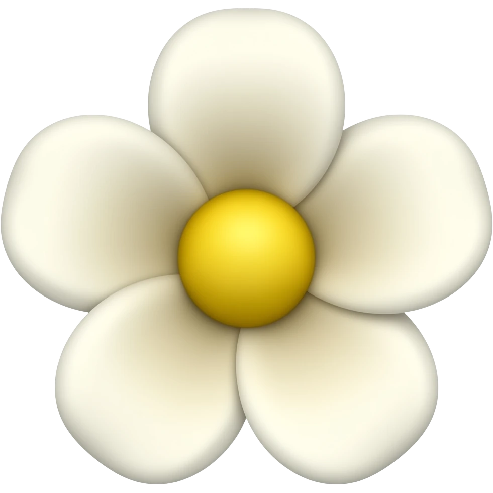Off white flower emoji