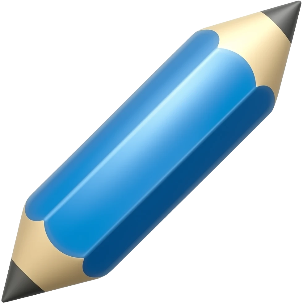 pencil case blue emoji