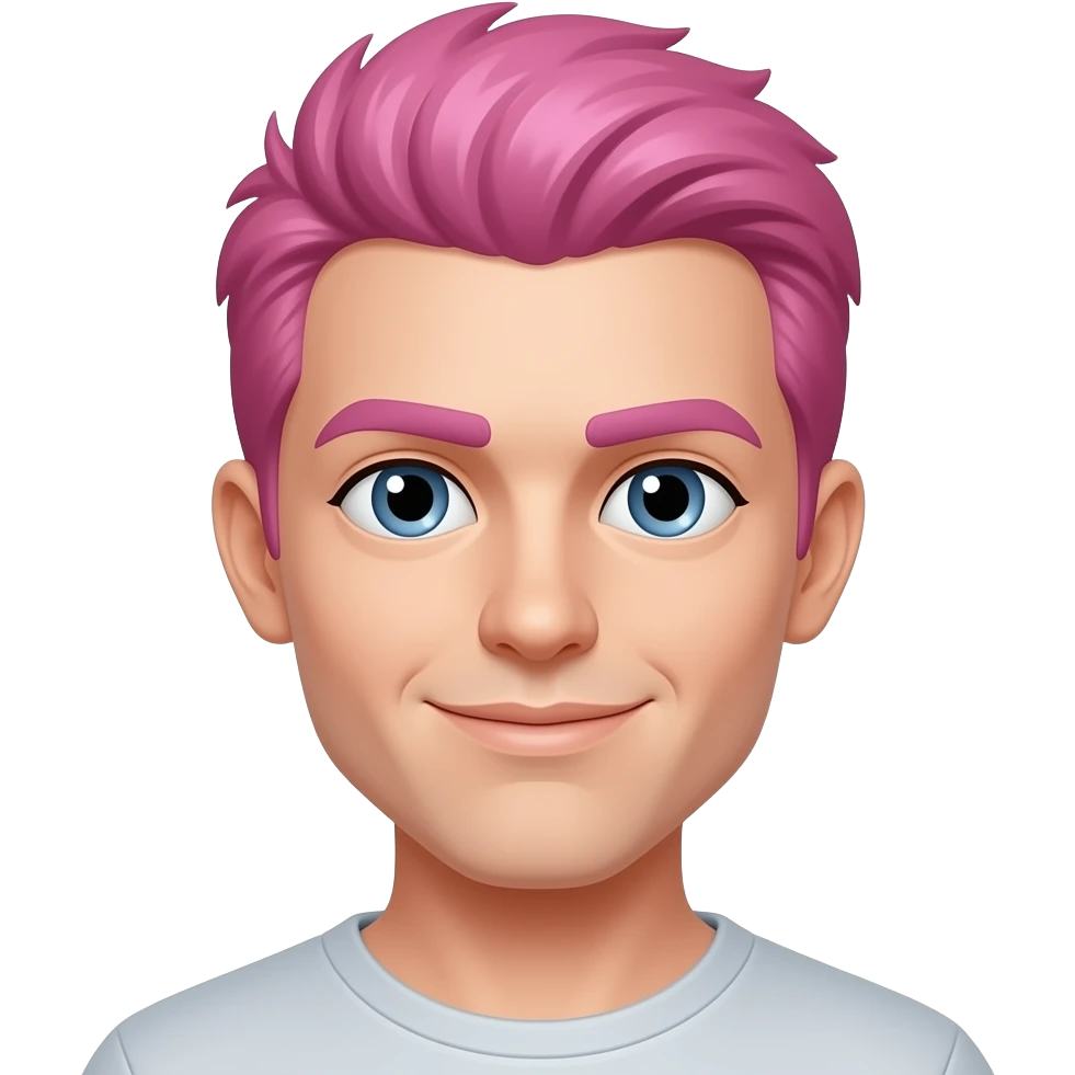 pink haired man emoji