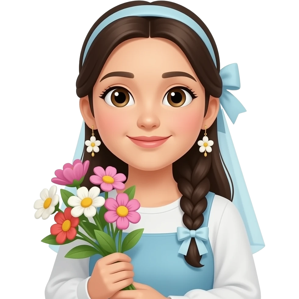 Gogru holding flowers emoji