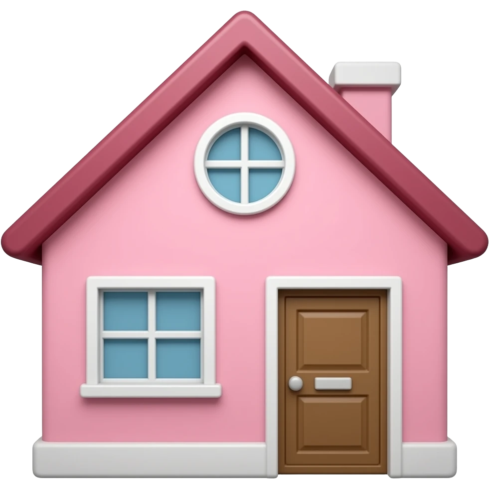 A BASIC PINK HOUSE (WITHOUT BACKGROUND) emoji